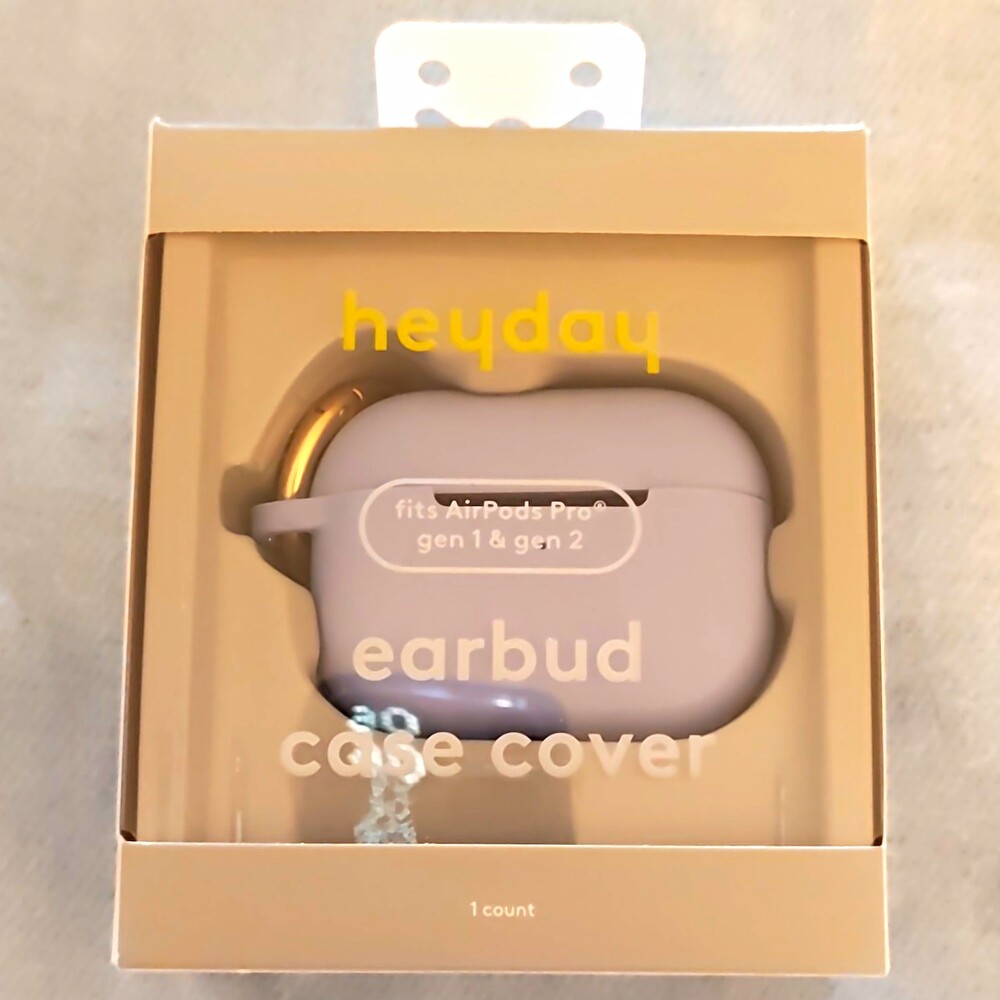 heyday Purple Case for Apple AirPods Pro Gen 1/2 Recycled Silicone Clip